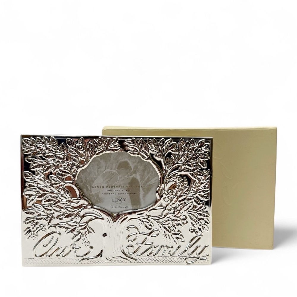 Lenox Our Family Tree Photo Album 80 4x6 Pictures Silver Plated